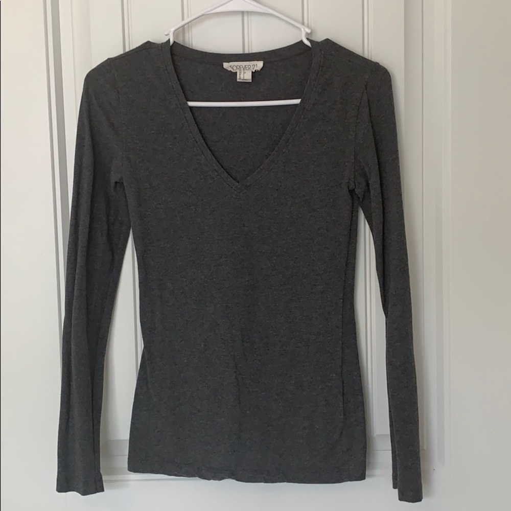 Gray Basics Long Sleeve Shirt